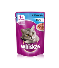 Whiskas для кошек рагу с лососем 85 гр.